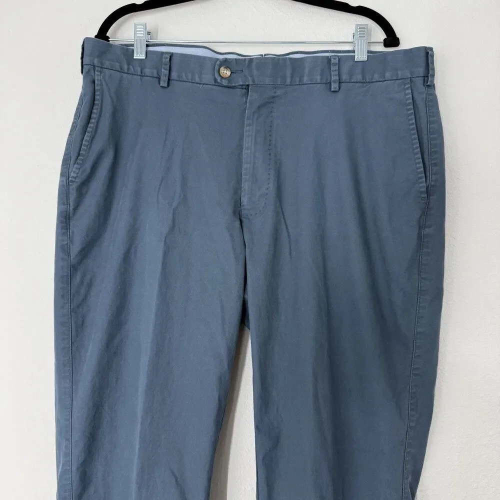Peter Millar Mens Chino Pants 38x30 Dress Golf Work Blue Flat Front